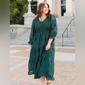 Polygram Green Floral Dress